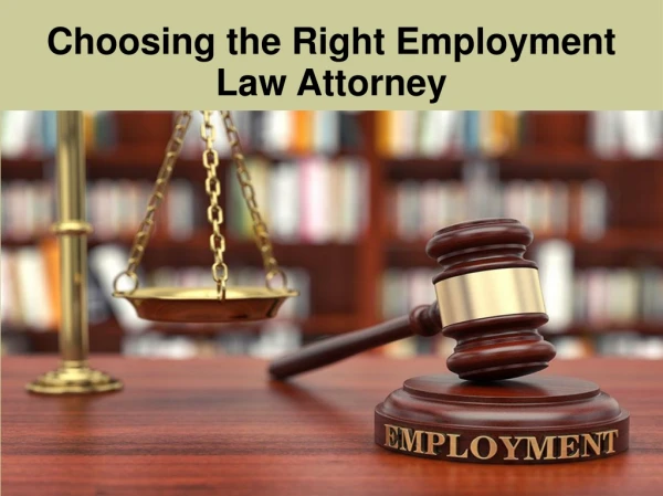 Choosing the Right Employment Law Attorney