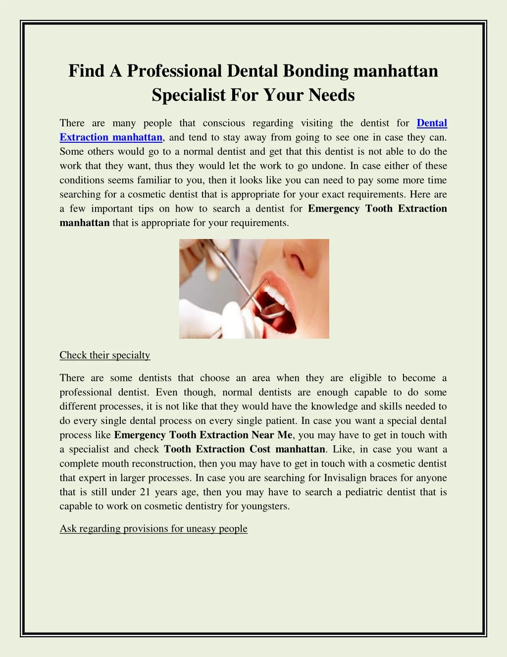 find a professional dental bonding manhattan