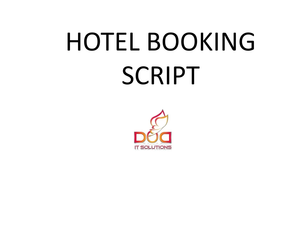 hotel booking script