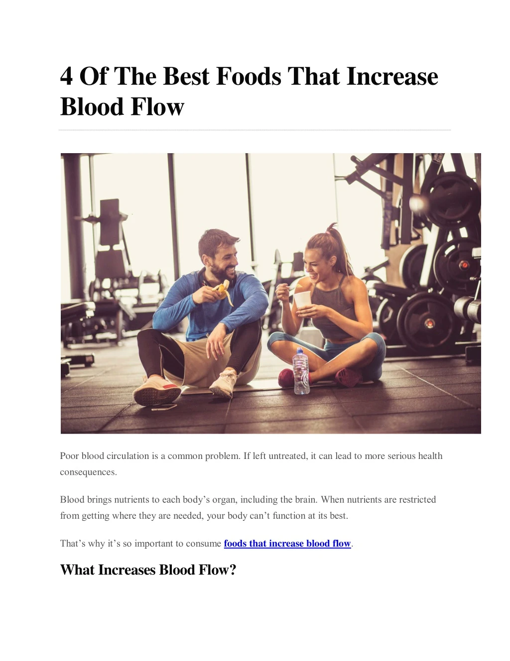 4 of the best foods that increase blood flow