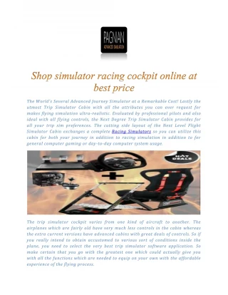 Racing Simulator | Shop Racing Simulator online - slide 1