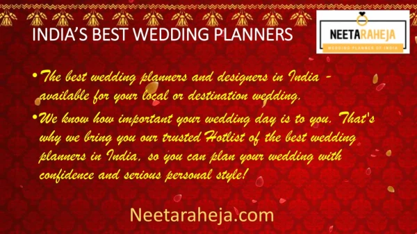 Wedding Planner Neeta Raheja