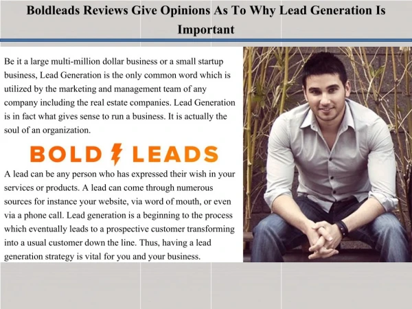 Boldleads Reviews Give Opinions As To Why Lead Generation Is Important