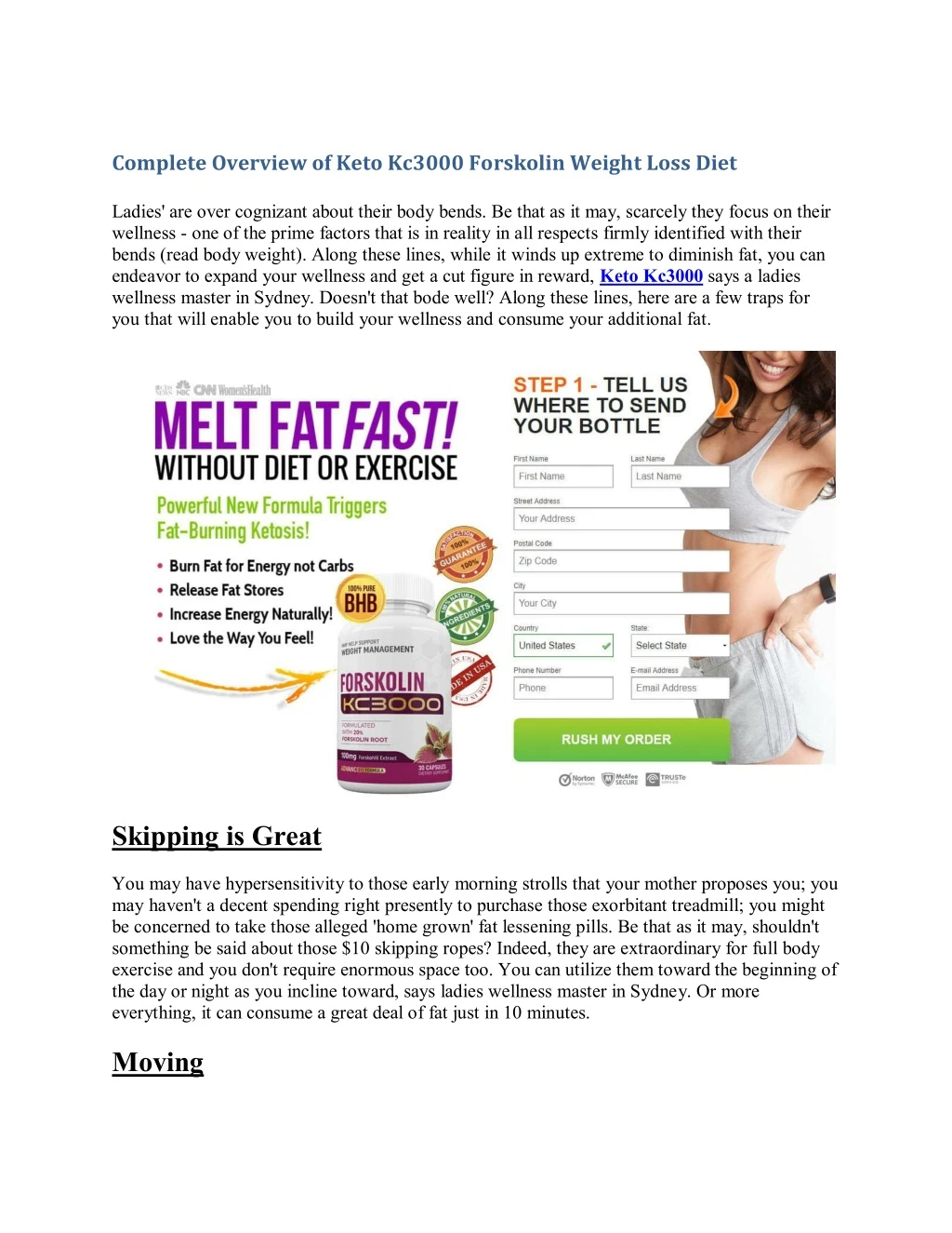 complete overview of keto kc3000 forskolin weight