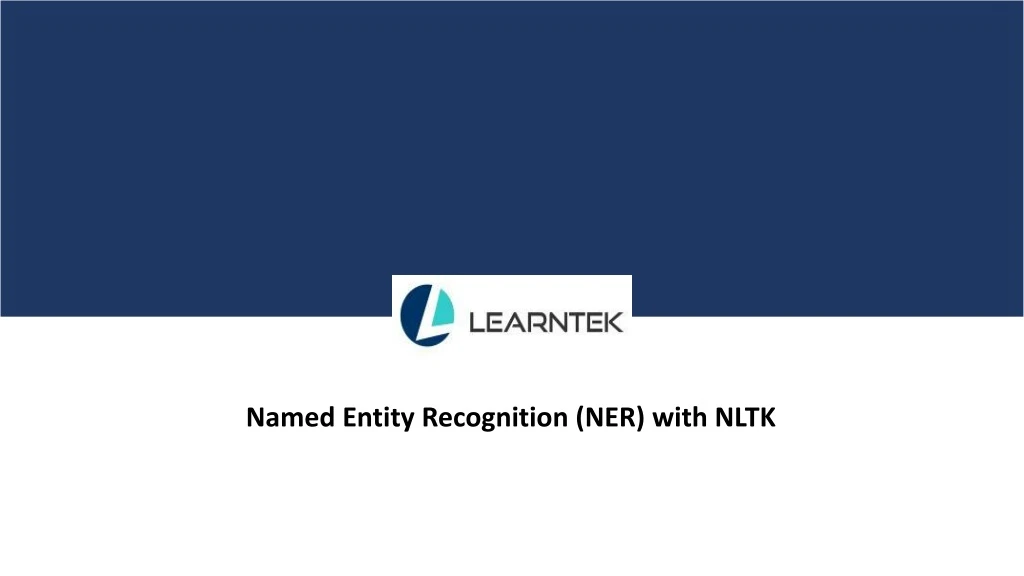 named entity recognition ner with nltk