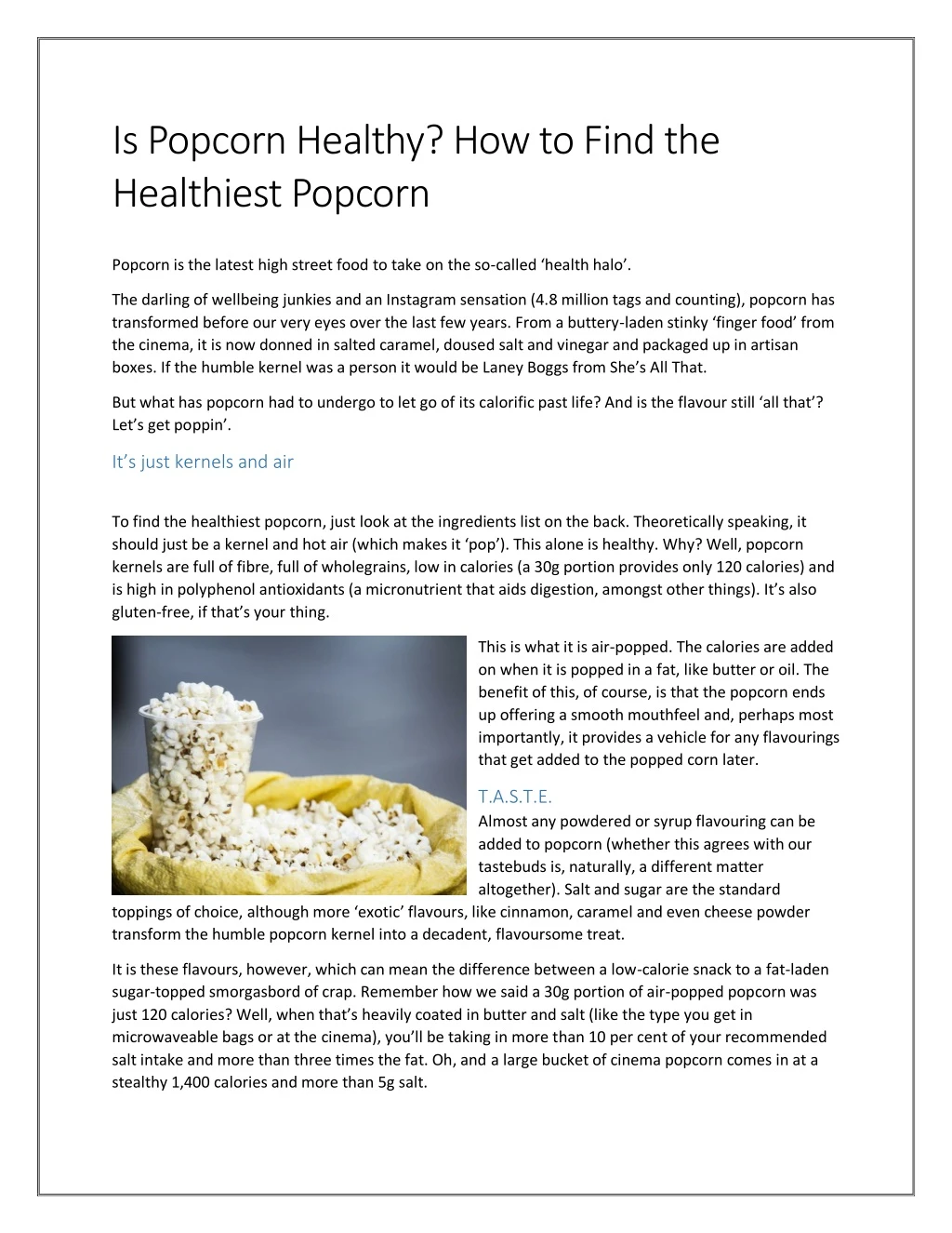 is popcorn healthy how to find the healthiest