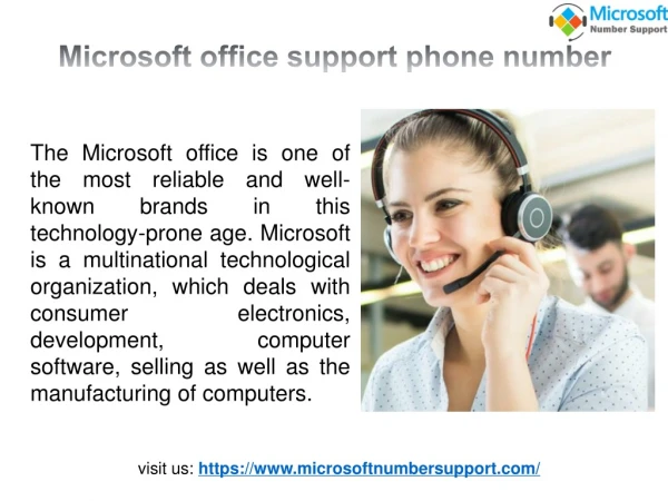 Microsoft office support phone number