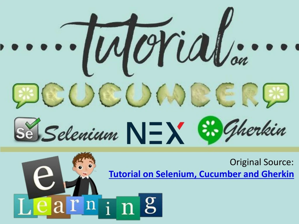 original source tutorial on selenium cucumber