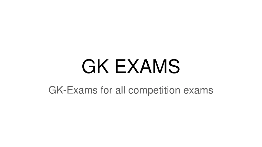 gk exams