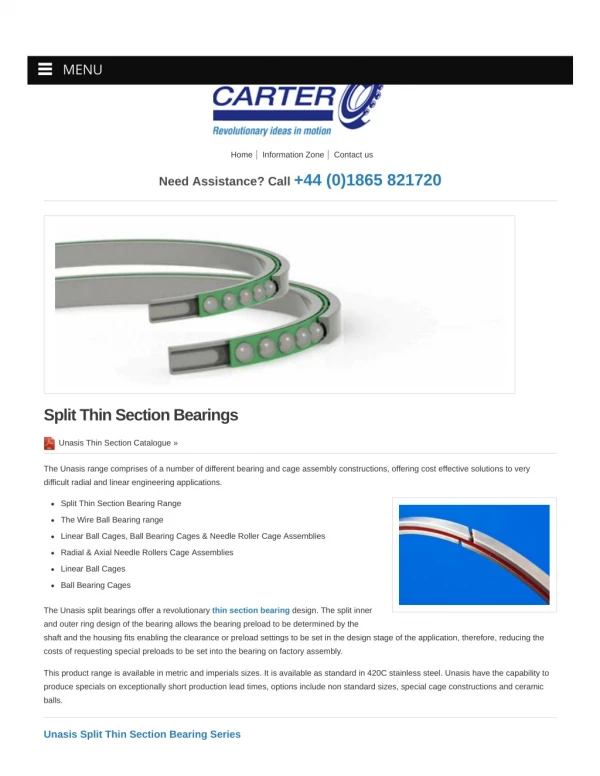 Split Thin Section Bearings