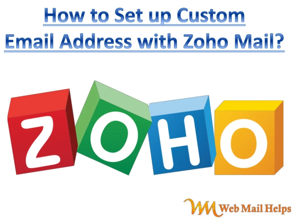 how to set up custom email address with zoho mail