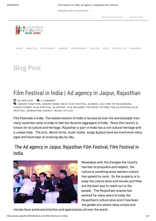 Film Festival in India | Ad agency in Jaipur, Rajasthan