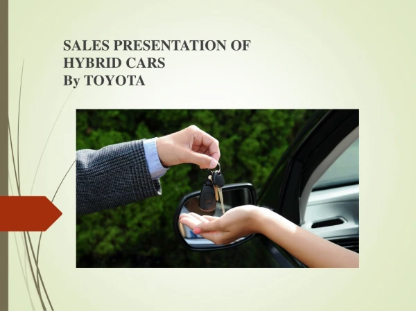 Sales Presentation Of Hybrid Cars By Toyota : Global Assignment Help