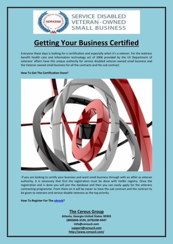 Getting Your Business Certified