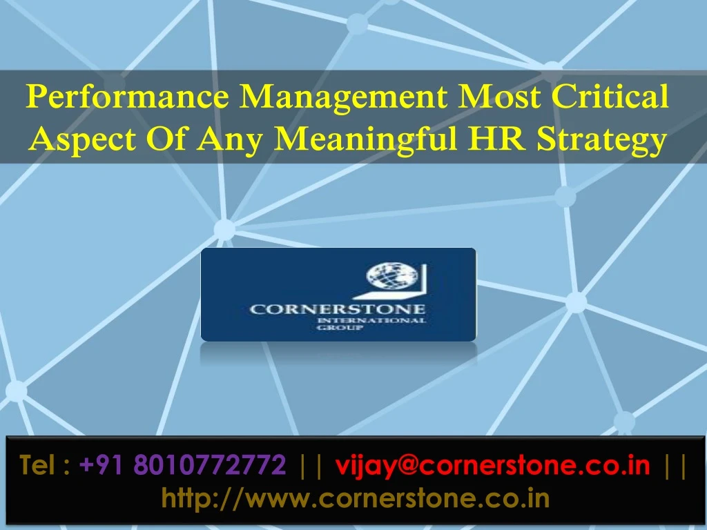 performance management most critical aspect