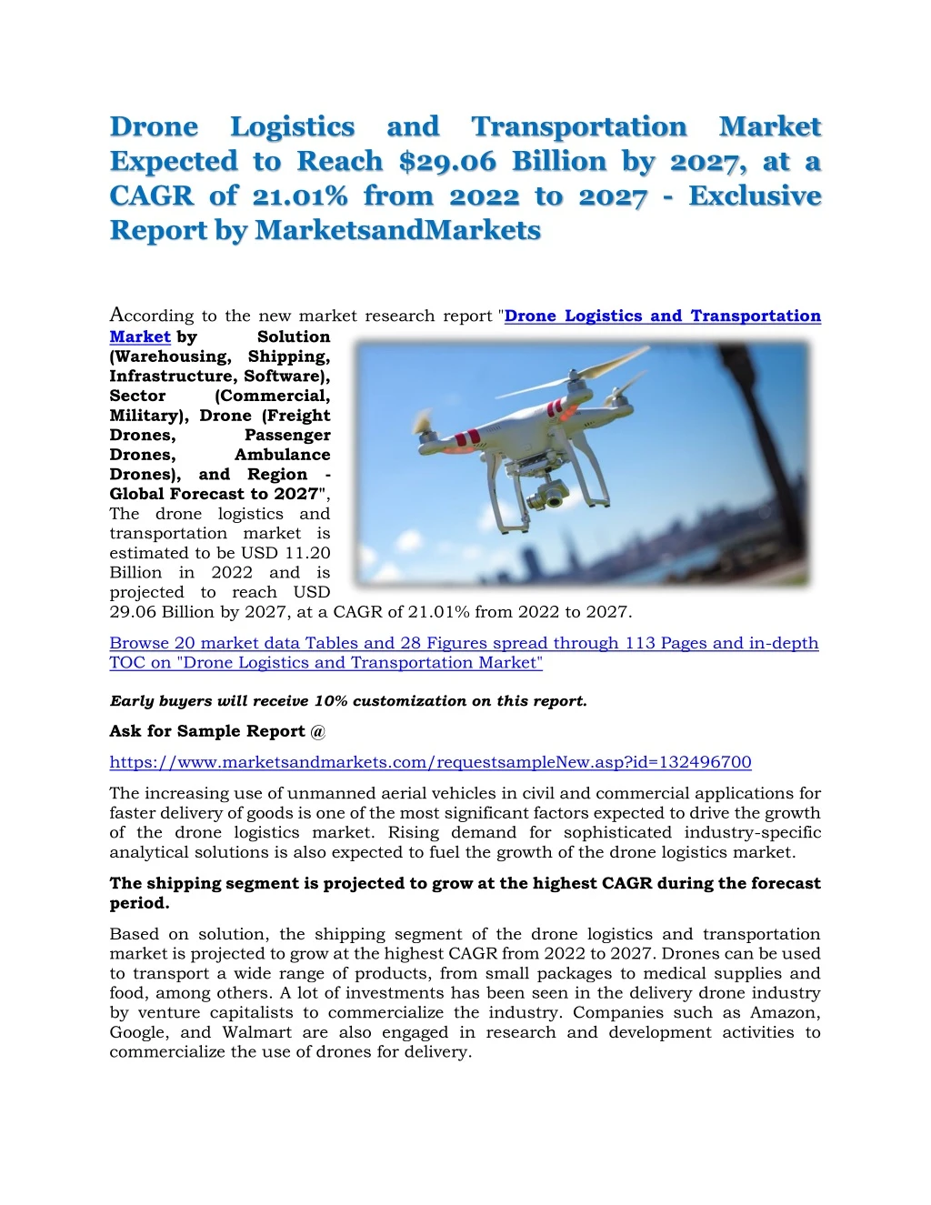 drone expected to reach 29 06 billion by 2027