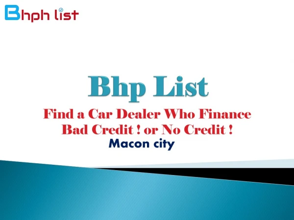 Buy here Pay here Car dealers lots in Macon, GA