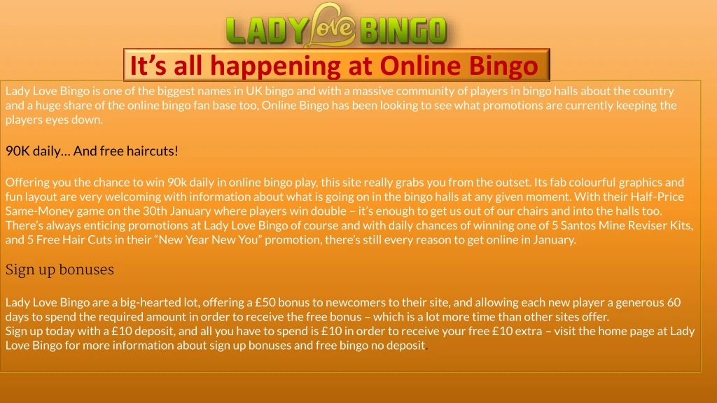 it s all happening at online bingo