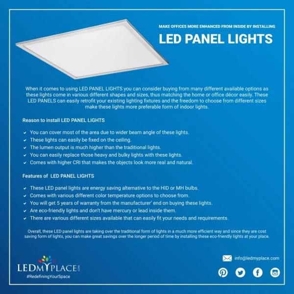 What Makes LED Panel Lights Best For Office Lighting?