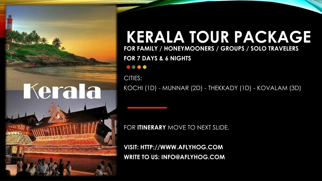 kerala tour package for family honeymooners