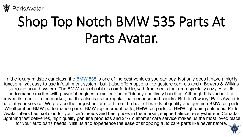shop top notch bmw 535 parts at parts avatar