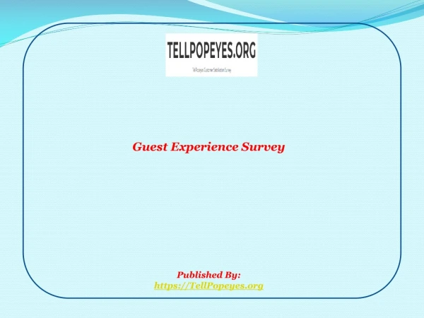 Guest Experience Survey