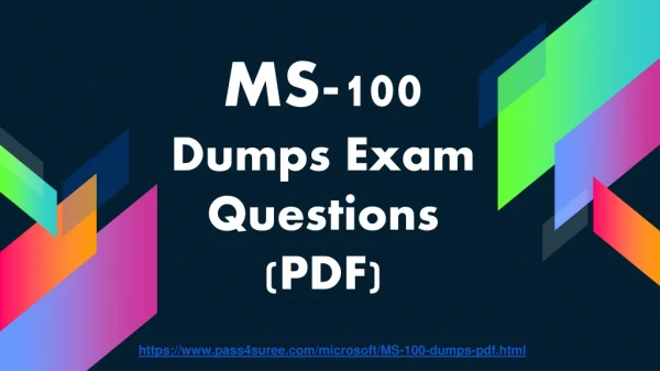 2019 Valid MS-100 Dumps PDF | MS-100 Exam Questions