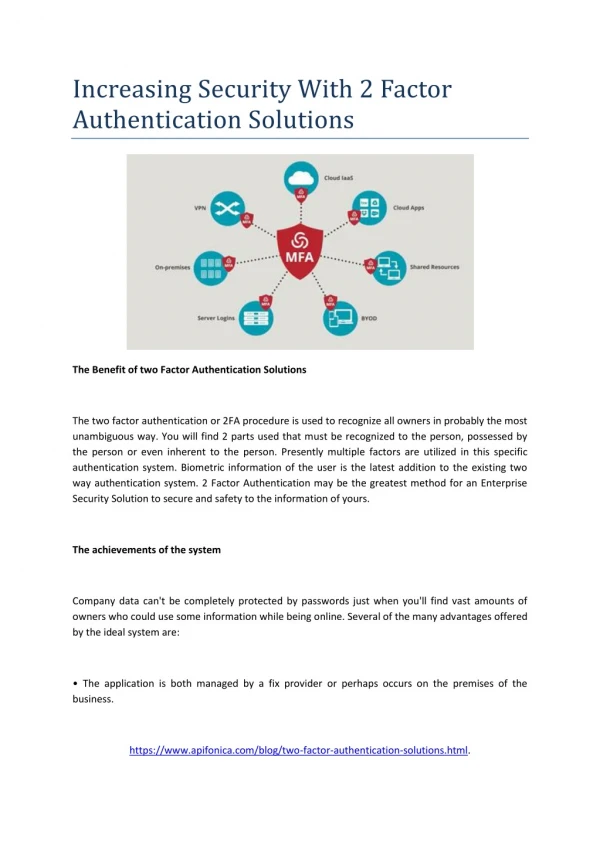 increasing security with 2 factor authentication