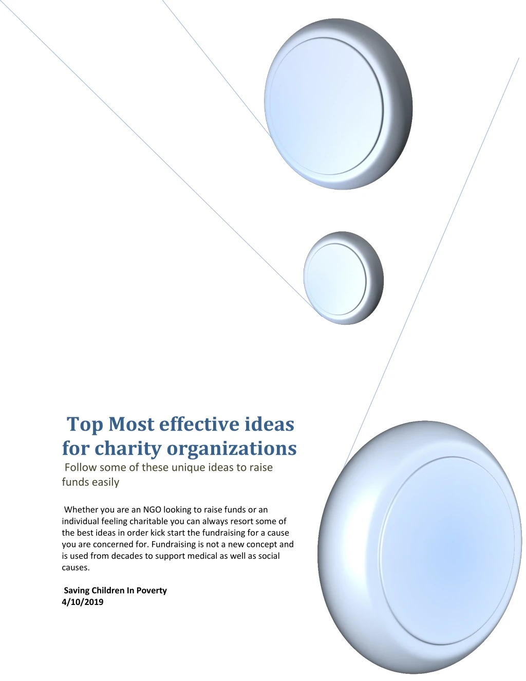 top most effective ideas for charity