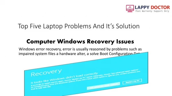 Top 5 Laptop Problems & Its Solution By Lappy Dr