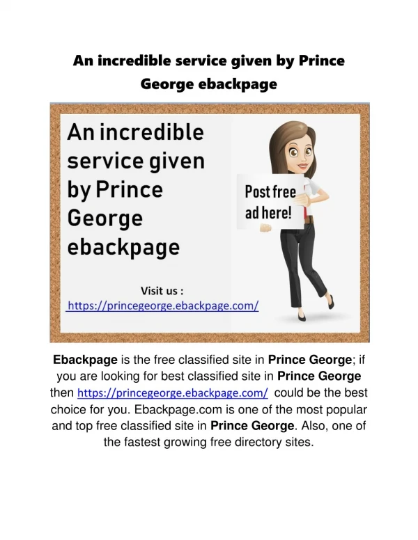 An incredible service given by Prince George ebackpage