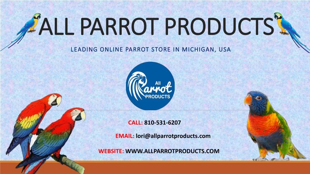all parrot products