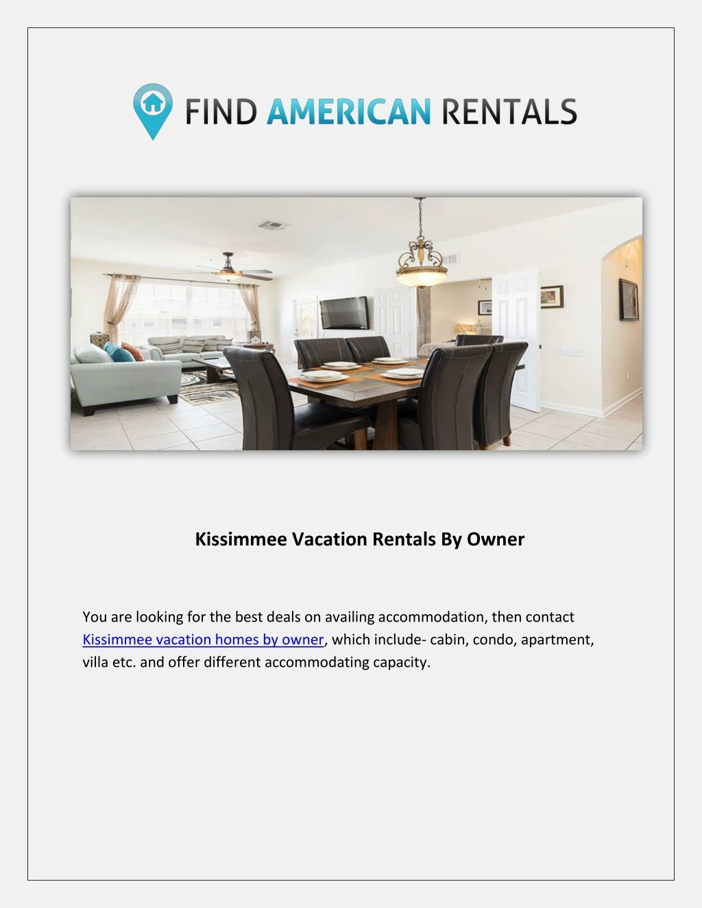 kissimmee vacation rentals by owner