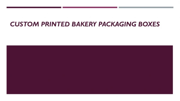 Custom Bakery Boxes