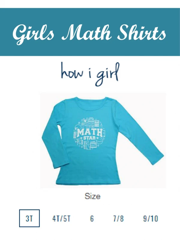 Girls Math Shirts