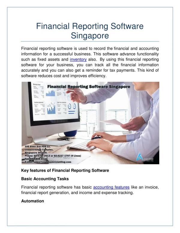 Financial Reporting Software Singapore