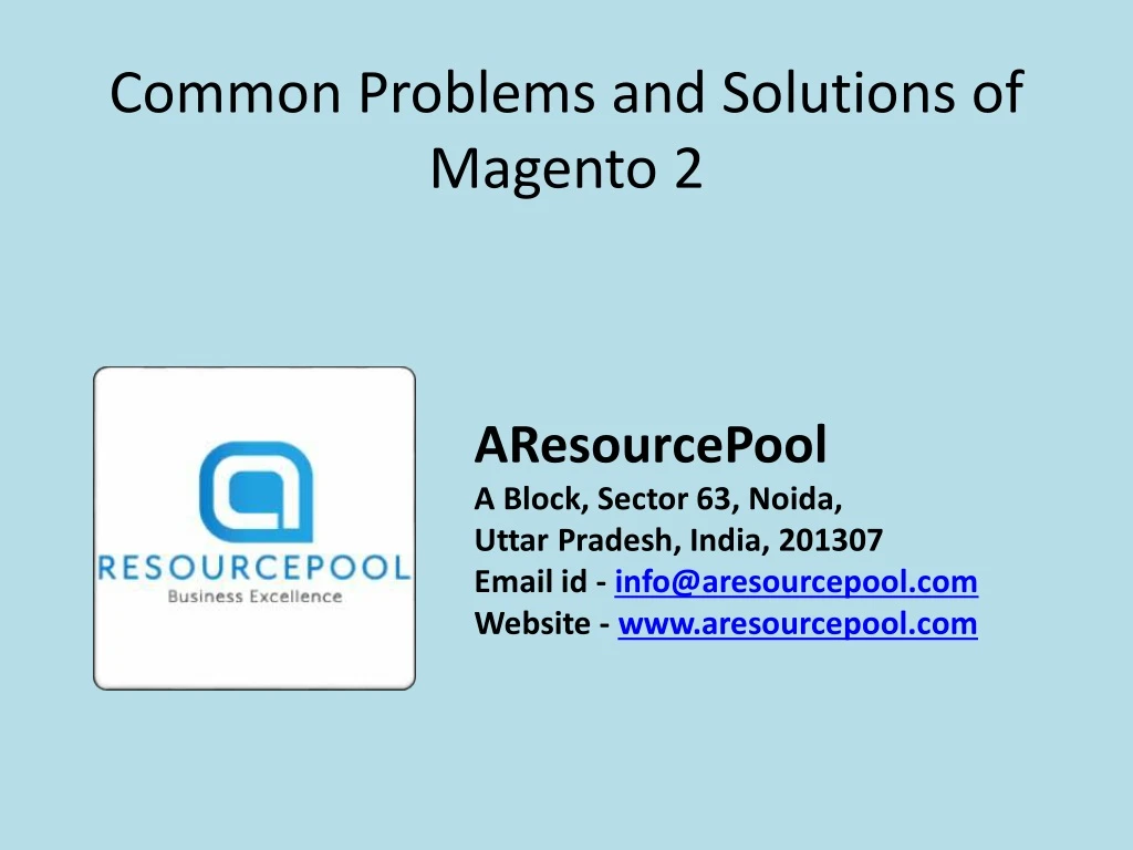 common problems and solutions of magento 2