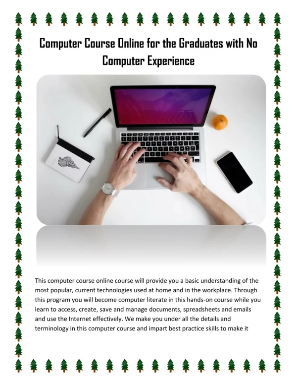 computer course online for the graduates with