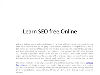 Learn SEO free Online