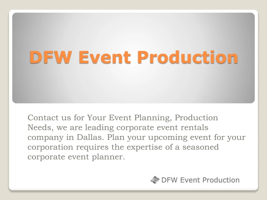 dfw event production