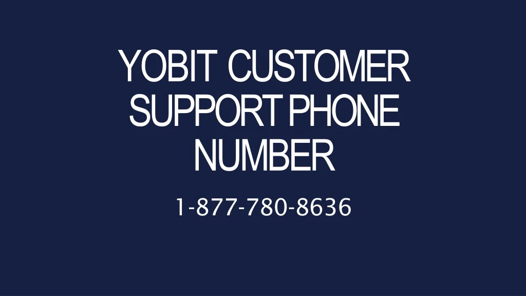 yobit customer support phone number