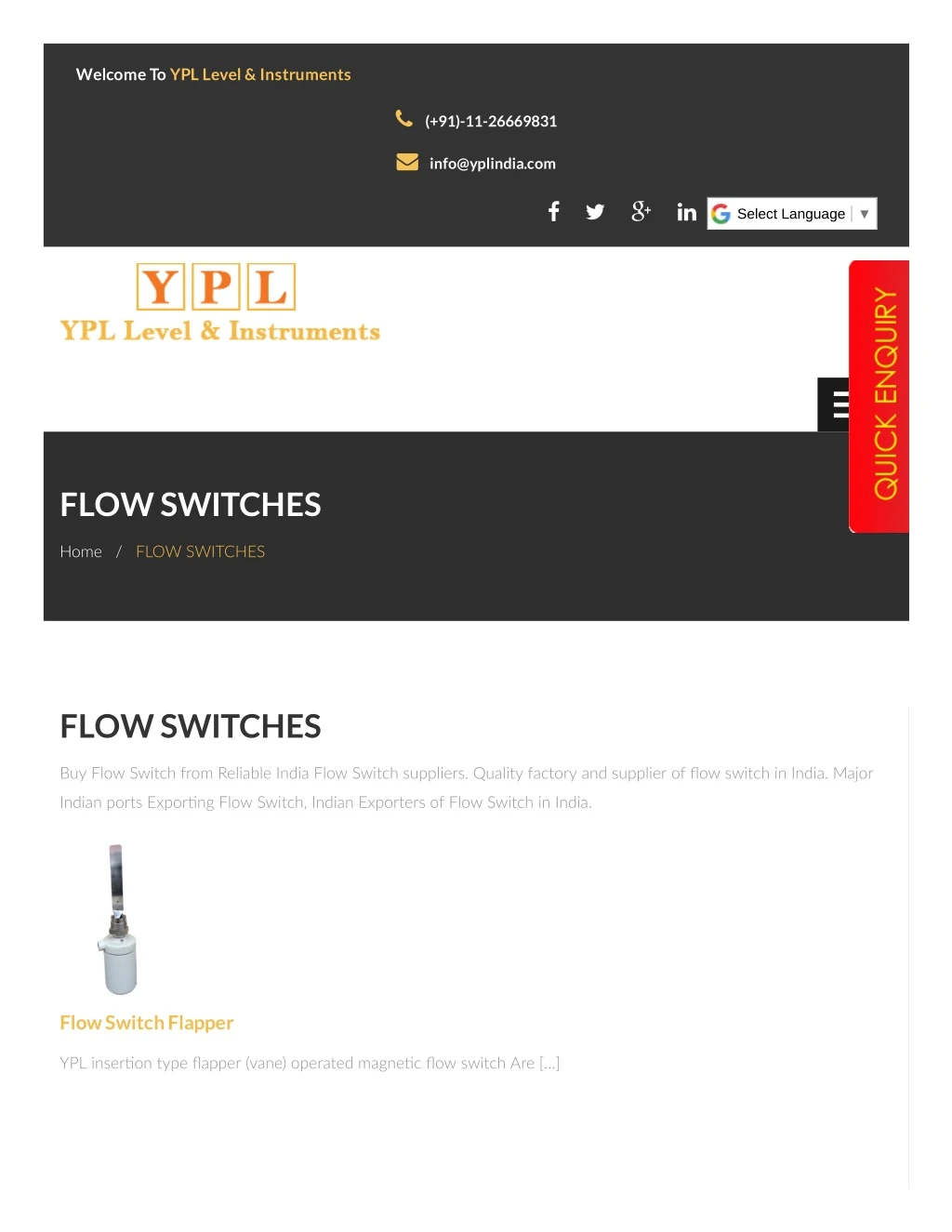 welcome to ypl level instruments