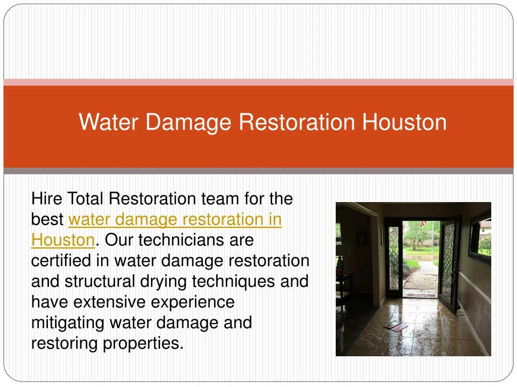 water damage restoration houston