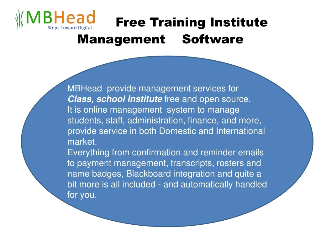 free training institute management software