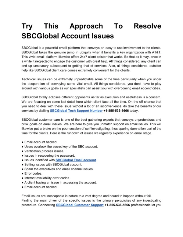 Try This Approach To Resolve SBCGlobal Account Issues