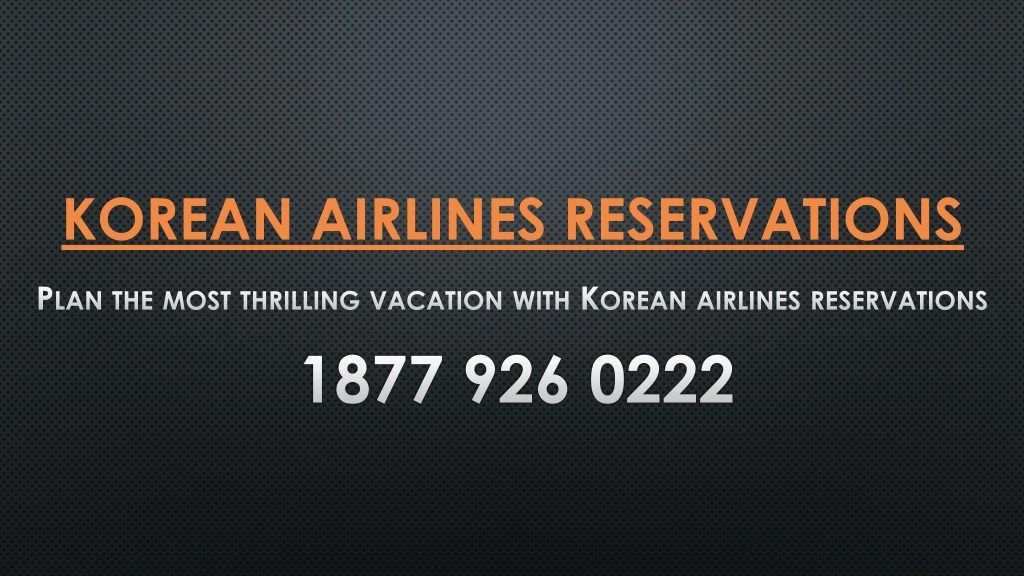 korean airlines reservations