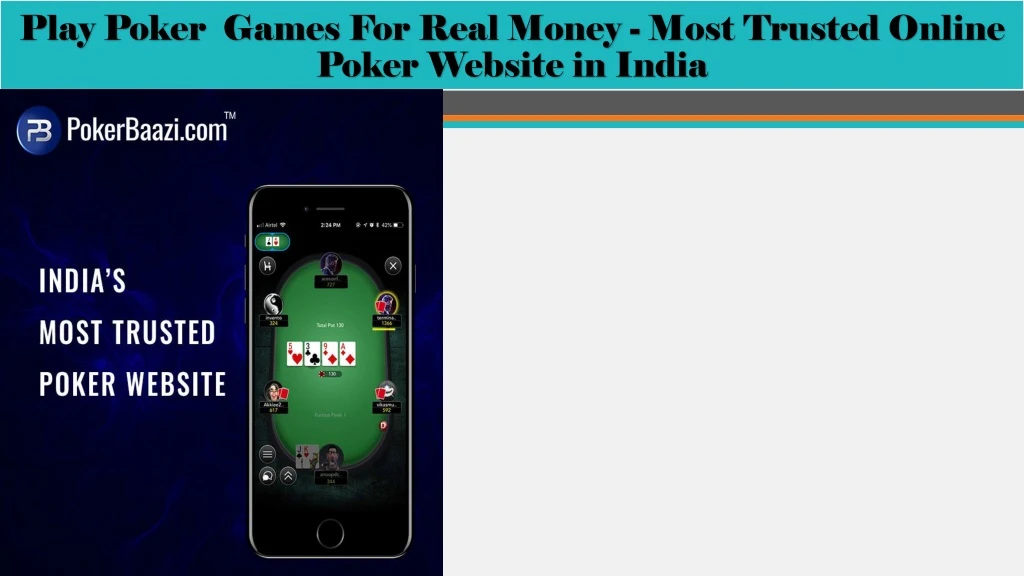 play poker games for real money most trusted