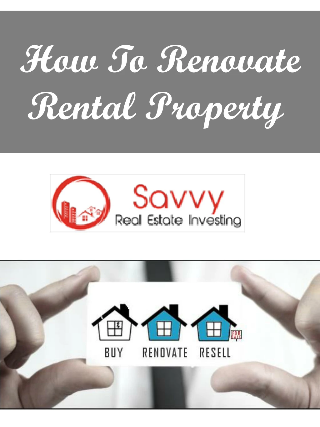 how to renovate rental property