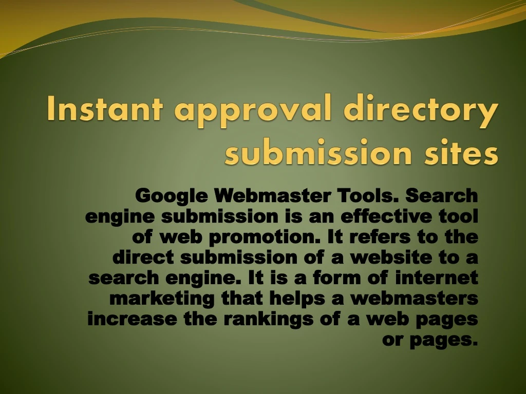 i nstant approval directory submission sites