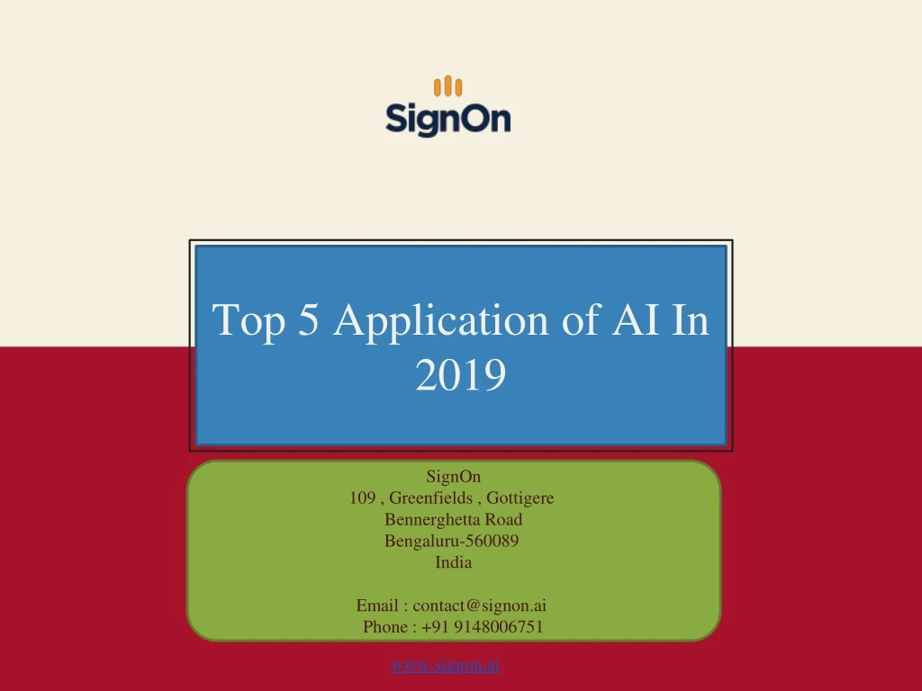 top 5 application of ai in 2019
